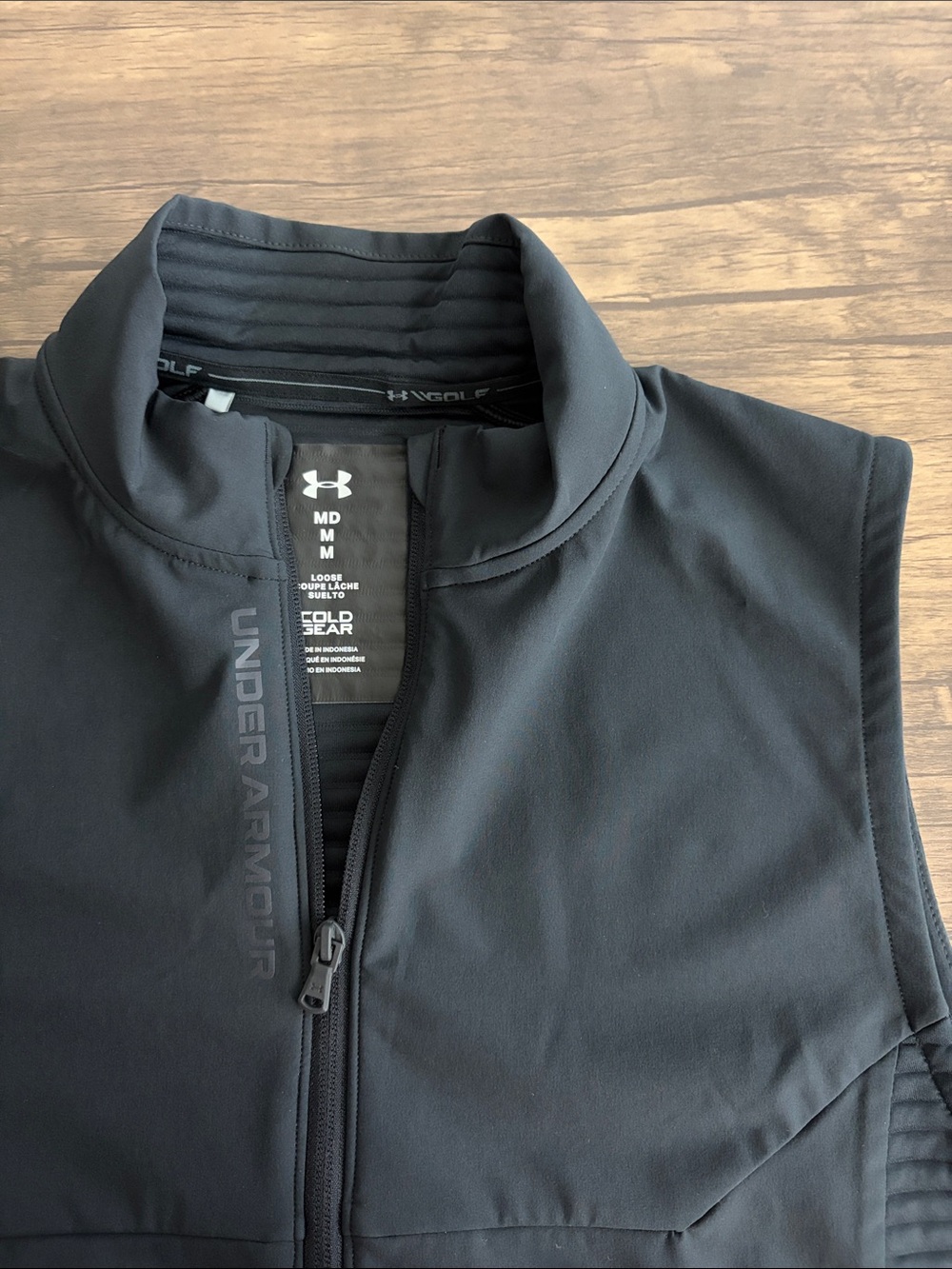 Under Armour Golf Men’s Black Cold Gear Full‑Zip Vest
